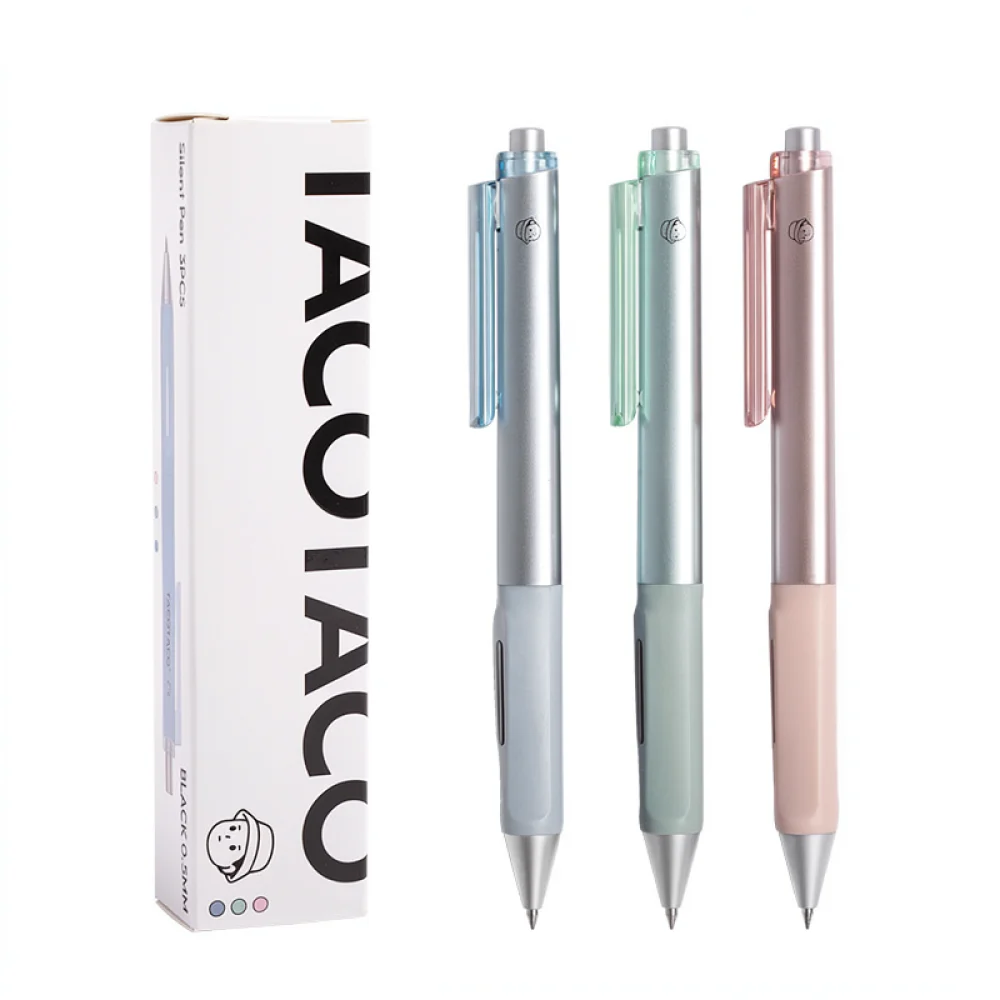 For For TacoTaco Click Rollerball Pen Smooth Writing Stationery Low Gravity Design Quiet Tip Quick Dry Office Study Tool