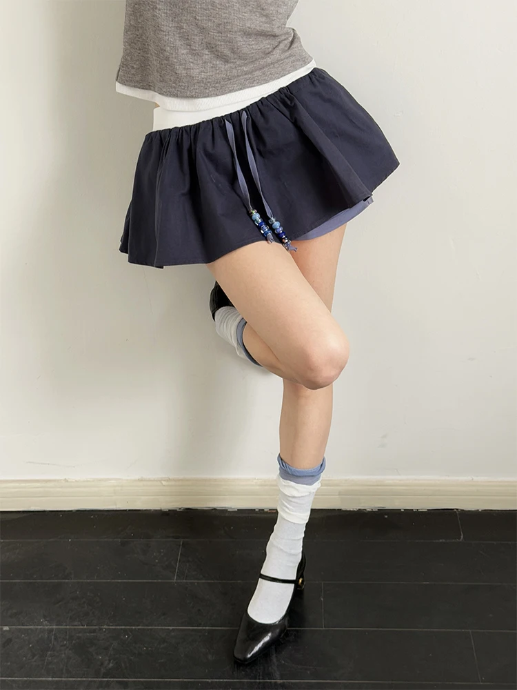 

Мягкая пышная юбка А-силуэта, однотонная, из хлопка (60%) и вискозы Lenzing (40%), весенняя коллекция, средняя талия