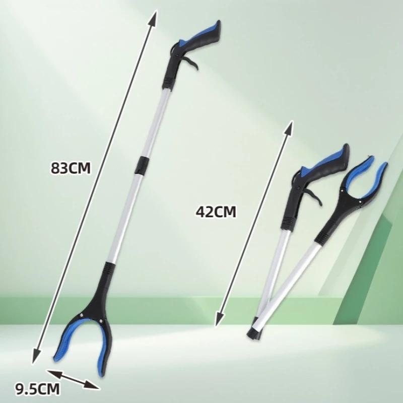 Foldable Gripper Extender Hand Tools Litter Reachers Picker Portable Collapsible Garbage Grabber Pick Up Tools with Non-Slip Jaw