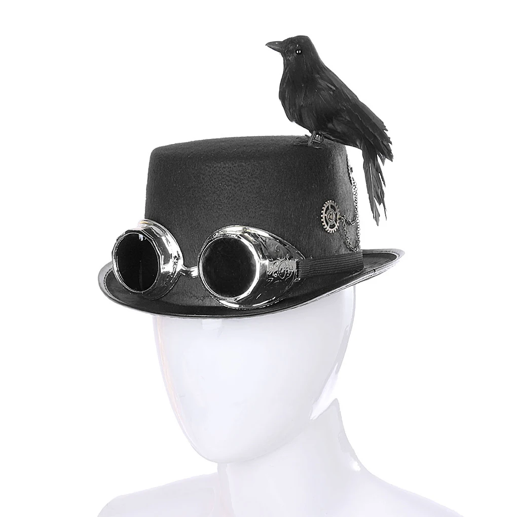 1PC Black Novelty Steampunk Hat Unique And Stylish Accessory For Any Occasion Costume Hat Premium Cap