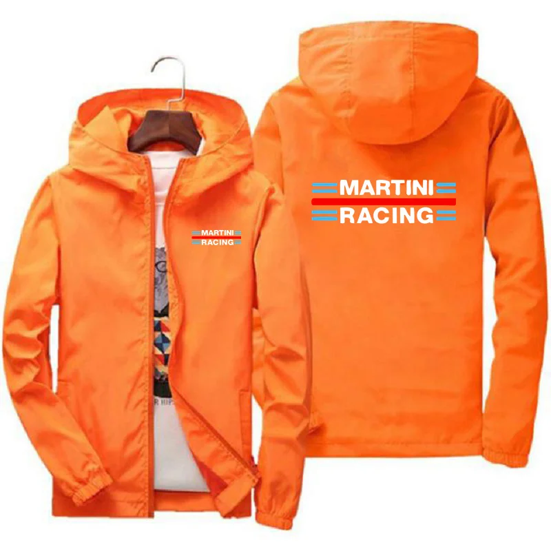 Martini Racing cappotto da uomo sottile protezione solare pelle cerniera giacca a vento con cappuccio giacca pilota sportiva parka da spiaggia ciclismo top Plus Size