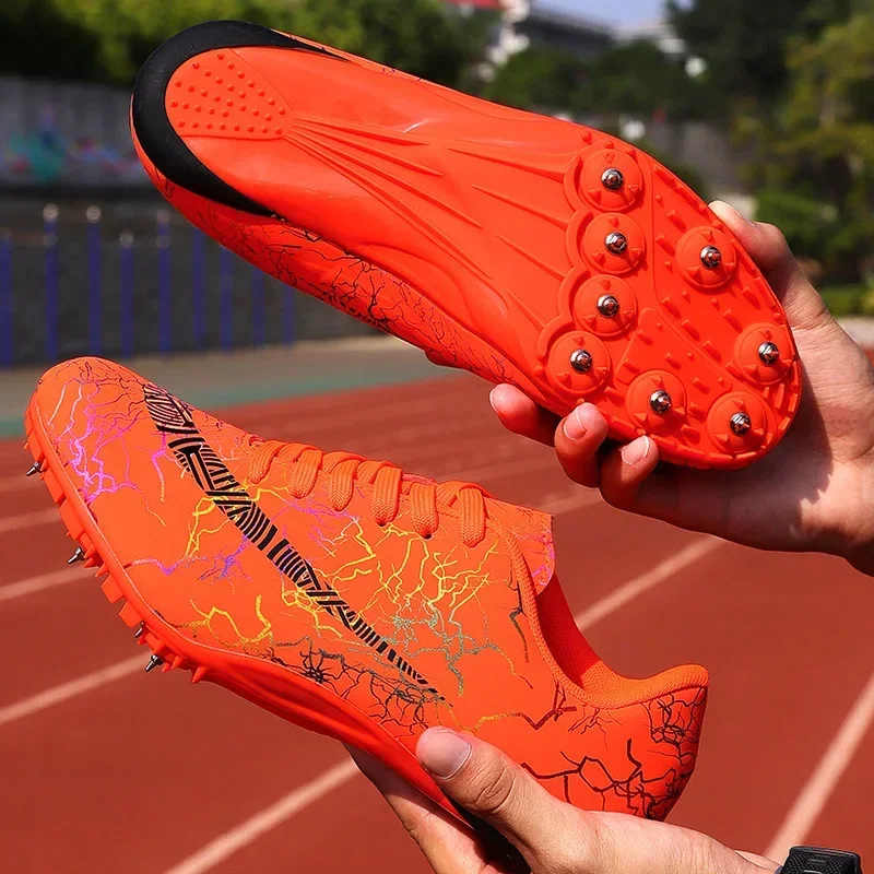 Mannen Atletiekschoenen Vrouwen Spikes Sneakers Atleet Hardlooptraining Lichtgewicht Race Match Spike Sportschoenen Maat 35-45