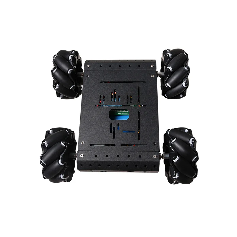 McNamum 휠 알루미늄 자동차 섀시 DIY 초음파 지능형 장애물 회피 자동차 4WD 4 륜 구동 섀시