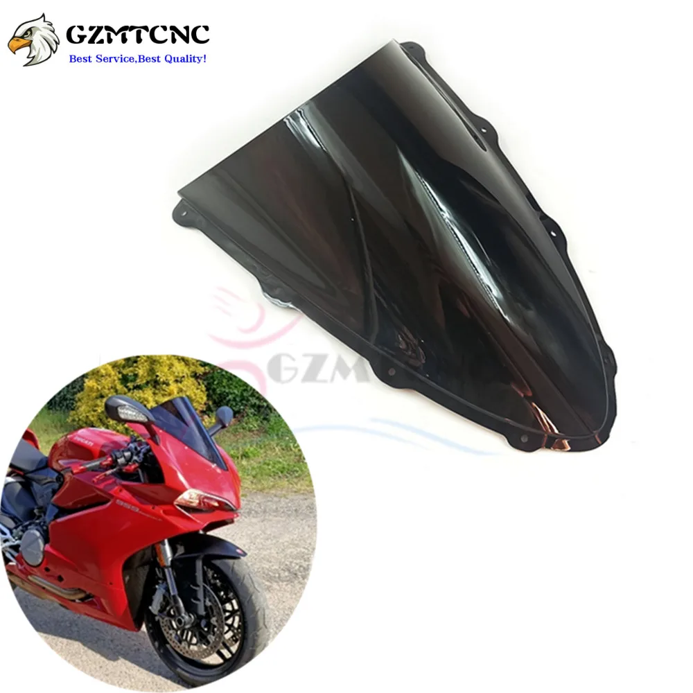 Motorcycle Double Bubble Windshield Fairing Windscreen for Ducati 1299 1299S Panigale 959 2015-2019 Wind Touring Screen