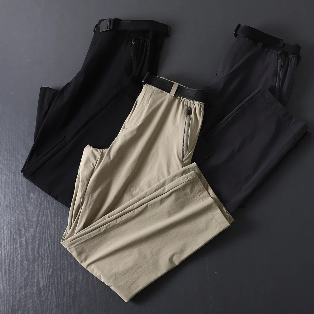 

Мужские повседневные брюки для активного отдыха: ветрозащитные, водонепроницаемые, эластичные, мягкие, прямые, универсальные летние рабочие брюки