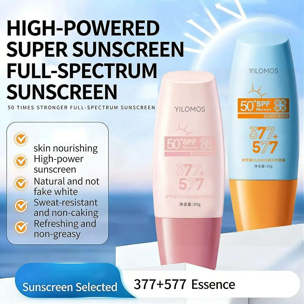 Isolation Sunscreen Cream SPF50+ Protector Facial Body Gel Cream Moisturizer Brightening Sun Block Waterproof Cream Outdoor