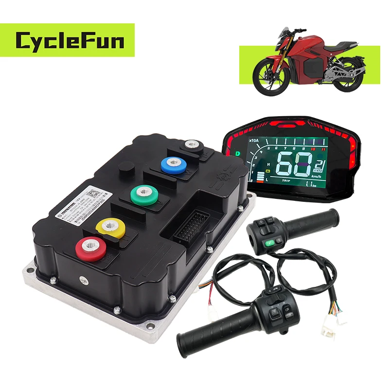 

DC 600A Phase 1200A 72V FarDriver ND721200 Controller With DKD YXT Display T08 Throttle Kit For 8KW-12KW Electric Motorcycle ATV