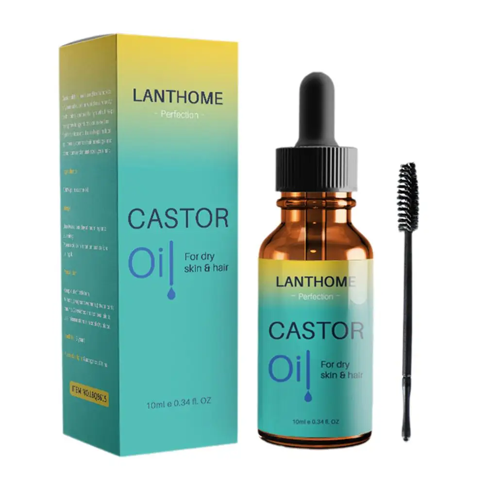 Nieuwe 10Ml Eyelashe Essence Lange Dikke Zachte Hydraterende Zwarte Mooie Smudge Castor Wimper Olie Tillen Niet Curling Natu E2d3