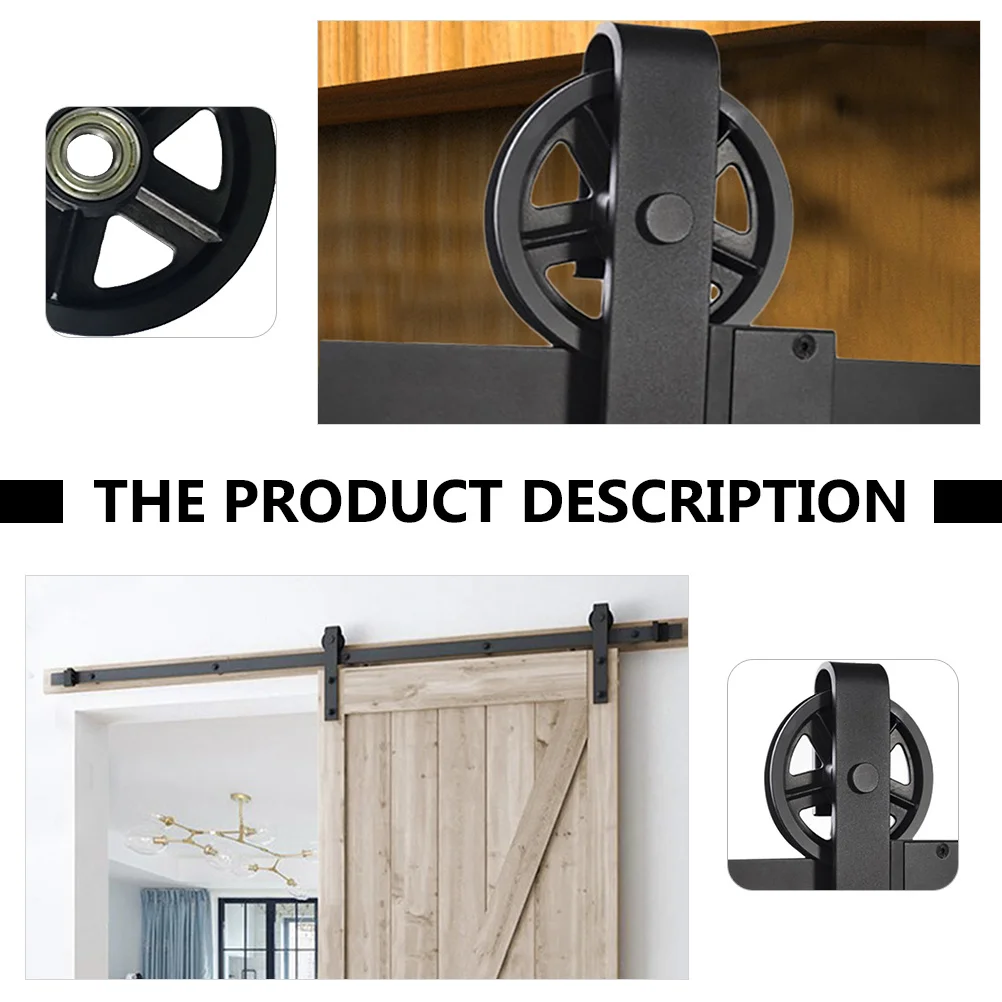 

1Pcs Wear-Resistant Barn Door Roller Pulley Smooth Sliding Thick Roller Pulley Hanging Rail Door Wheel Hanging Rail Wheel