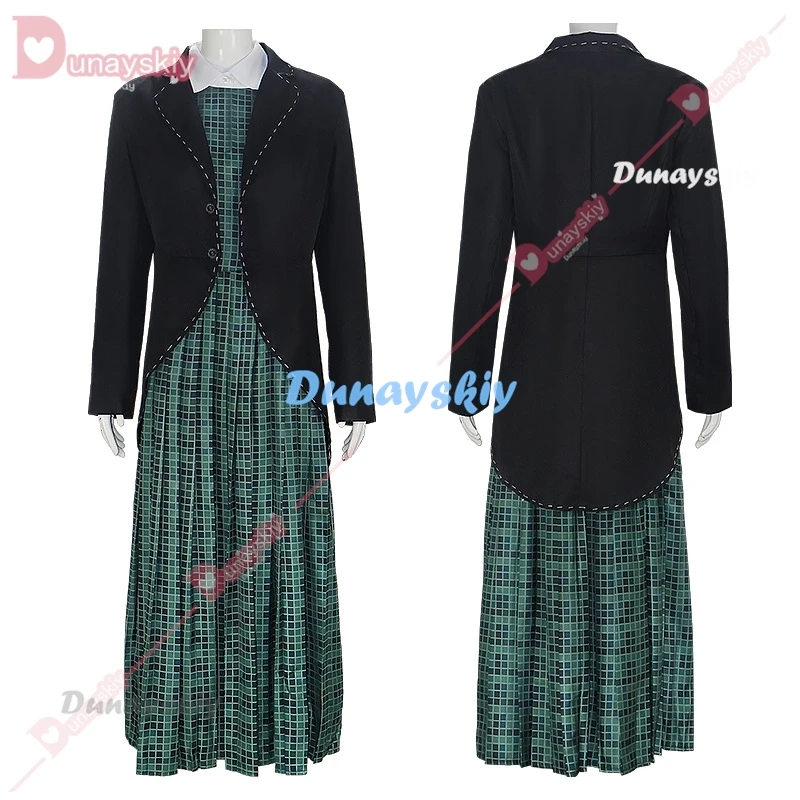 Costume de Cosplay de Dessin Animé Lydia pour Femme, Uniforme de Film d'Horreur, Manteau, Robe, Ensemble de ixd'Halloween