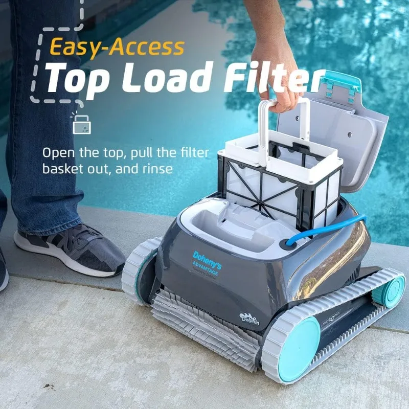 Dolphin Advantage Automatic Robotic Pool Vacuum Cleaner, Wall Climbing, Active Scrubber Brush