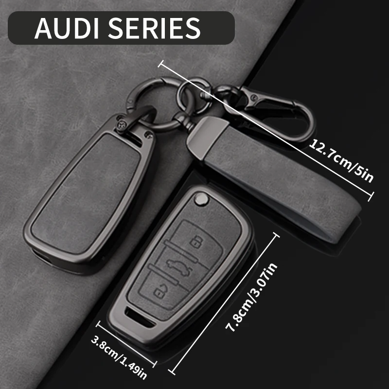 Auto-Klappschlüsselhülle für Audi A1 A3 A4 8P 8L 8V A5 B6 B7 A6 A7 C5 C6 Q3 Q5 Q7 4F S3 S4 S6 RS3 TT Schlüsselgehäuse – Detail 9