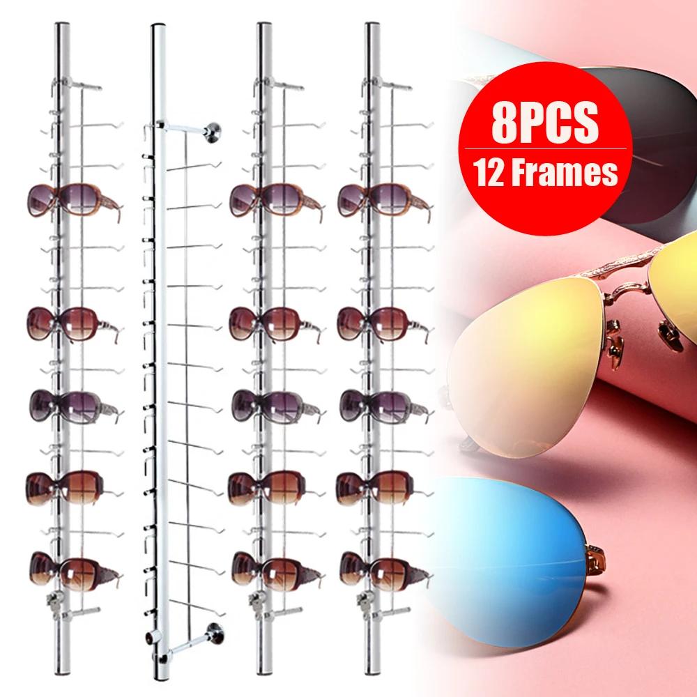 Imagem -04 - Alumínio Óculos Display Rod Sunglass Bloqueável 12 Quadros 11 m Pcs