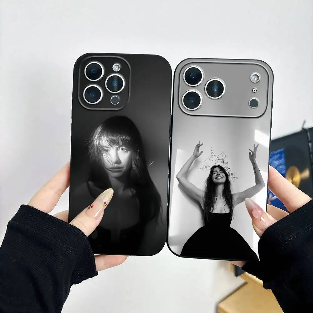 Funda para Teléfono con Diseño de la Actriz A-Anne Jacqueline Hathaway para iPhone 17, 16, 15, 14, 13, 12, 11 Plus, Pro Max y Otros Modelos, Cubierta Negra Suave