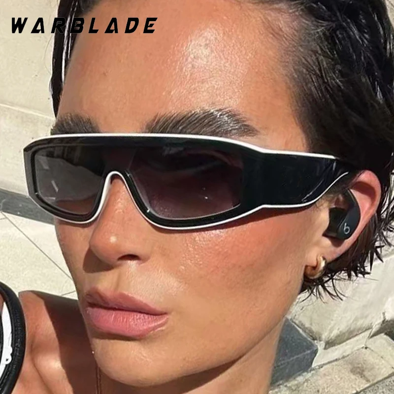

Vintage One-Piece Sunglasses For Women Luxury Designer Brand Punk Men Sunglass Outdoor Driving Travel Shade Goggles Female UV400
