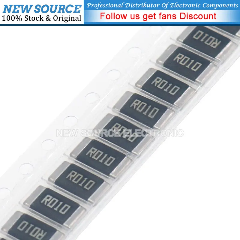 20PCS 2512 SMD Alloy Resistor 2W 1% 0.1R 0.1 Ohm R100 R010 R020 R050 R100 R200 R220 R330 R470 R500 1R00 Resistance