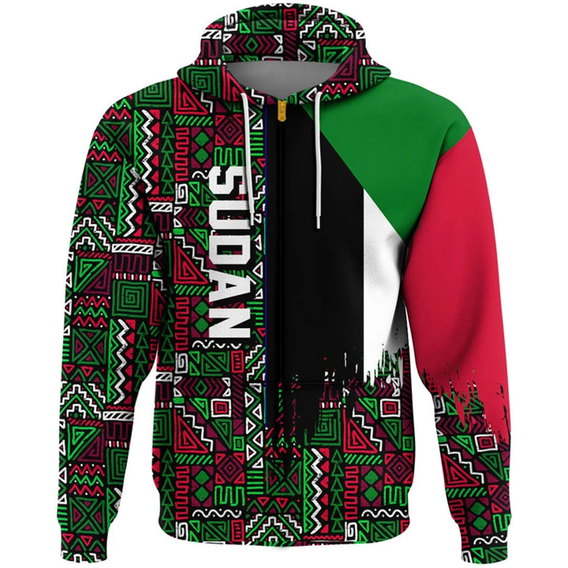 Sultan National Flag Printed Hoodies Women Simple Loose Hoodie Y2k Street Hip Hop Sweatshirt Sportwear Casual Long Sleeve Tops