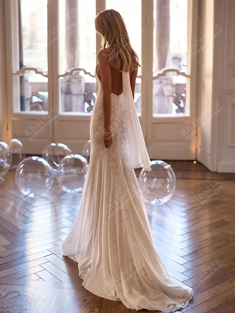 Vestidos de casamento vintage requintados vestidos de noiva rendas em camadas roupões sem mangas halter pescoço glamouroso vestidos de novia personalizado