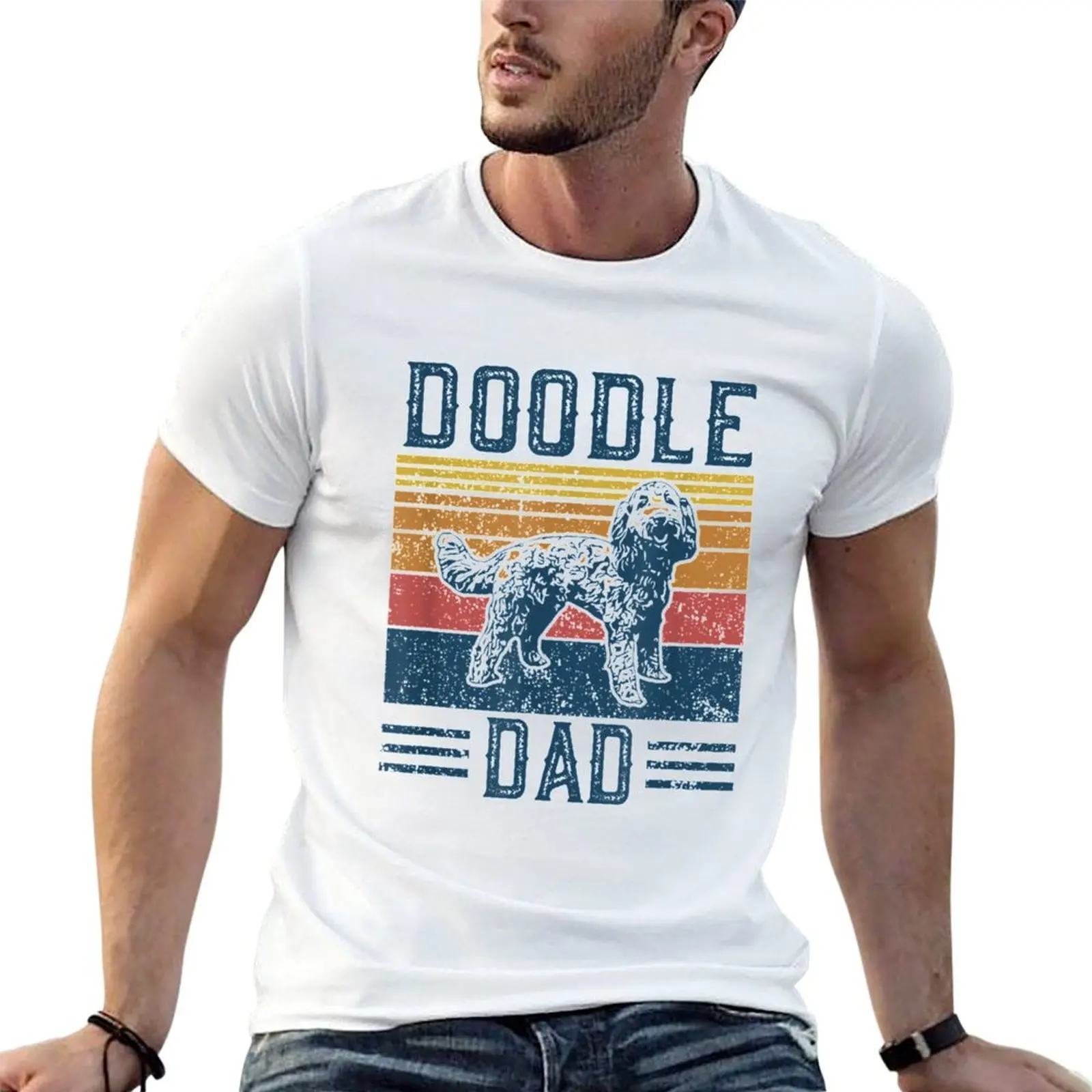

Funny Vintage Doodle Dad - Aussie Doodle and Goldendoodle T-Shirt t shirts for man cotton soft t shirts designer T-Shirt
