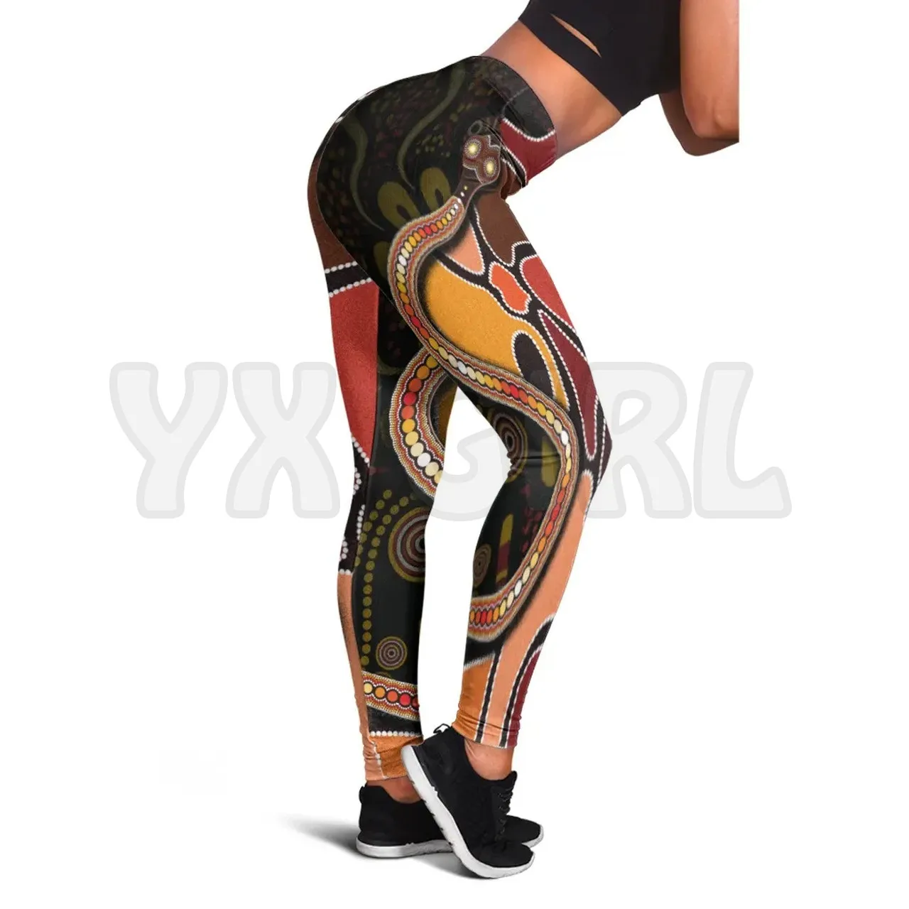 Yx menina das mulheres para a menina cobra com pintura de ponto 3d impresso leggings sexy elástico feminino leggings magros gótico yoga leggings