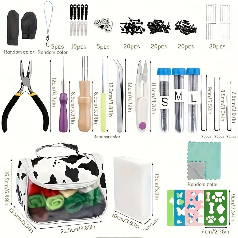 Kit de fieltro de aguja para manualidades, juego de lana de 50 colores con herramientas de fieltro y bolsa de almacenamiento, 228 piezas