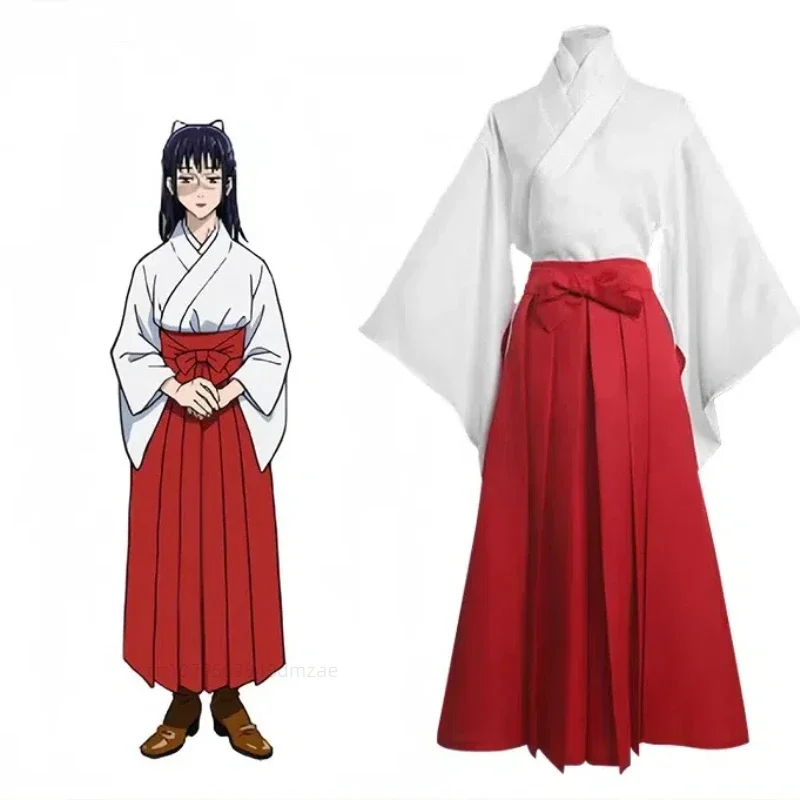 Hot Selling Cosplay Temple Songstress Costumes, Red and White Japanese Style Cosplay Complete Sets for Holiday Gatherings