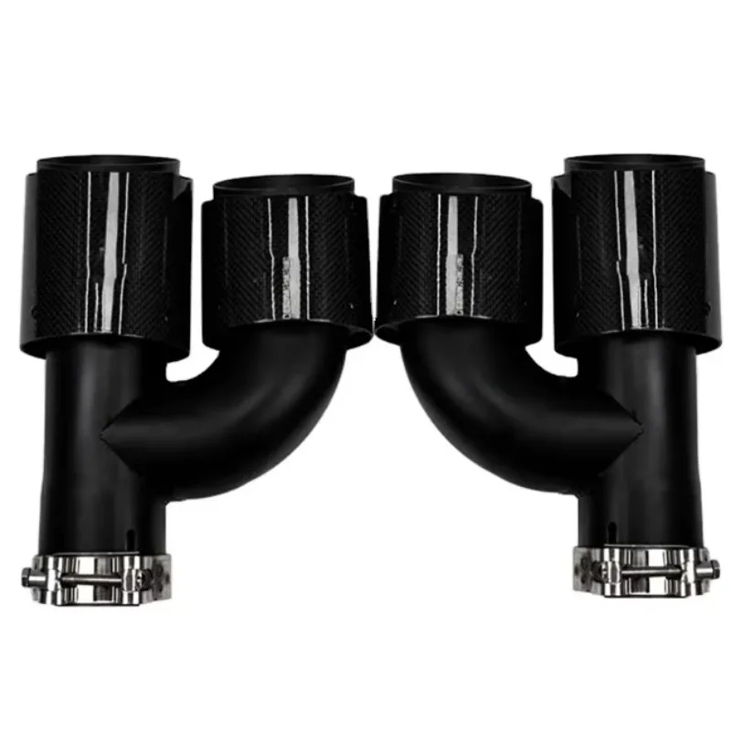 

NEW New Hot Universal Auto Car Parts Quad Exhaust Tips Double deck welding Carbon Exhaust Pipe Exhaust Muffler