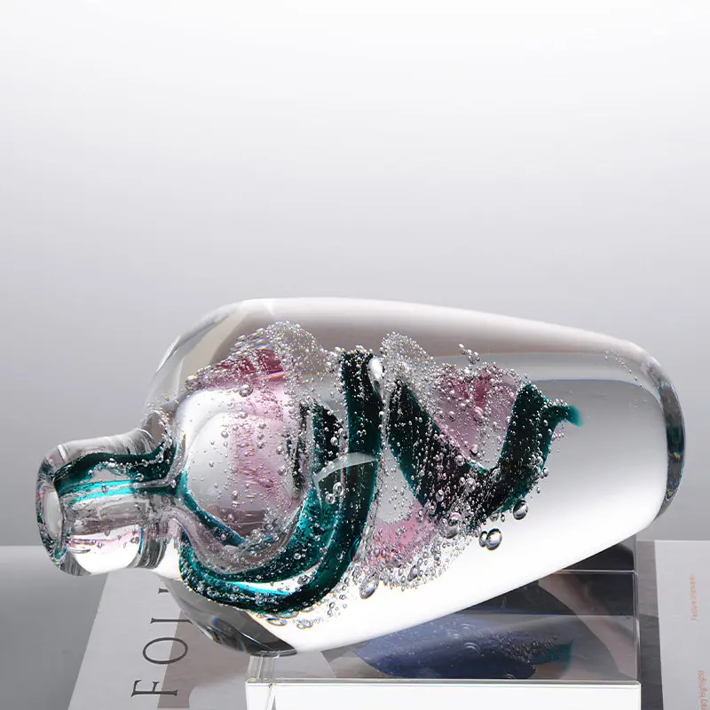 Night sky art glass aromatherapy bottle fireless essential oil niche high-end fragrance diffuser empty bottle ornament
