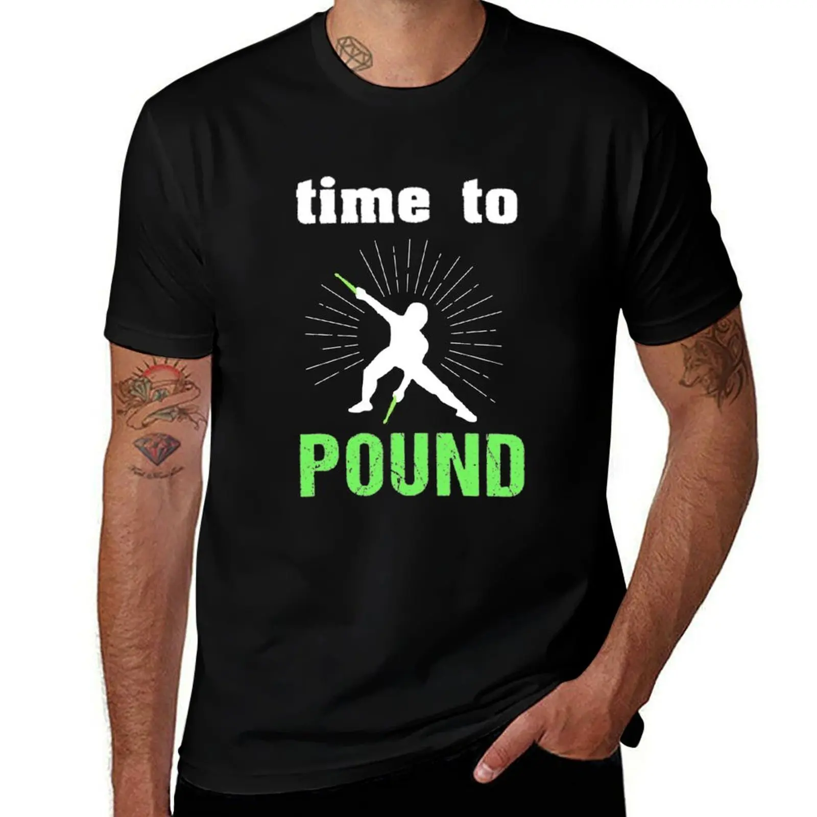 Pound Fitness Workout Design - Time to Pound T-Shirt man t shirt heavy cotton t shirts for man cotton soft T-shirt