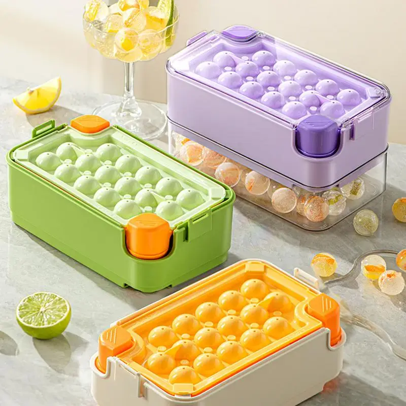 

Ice Tray For Food Freezer Ice Storage Ice Cube Tray Ice Cube Tray Ice Trays With Container Food Grade Freezer Use Chilled Drinks