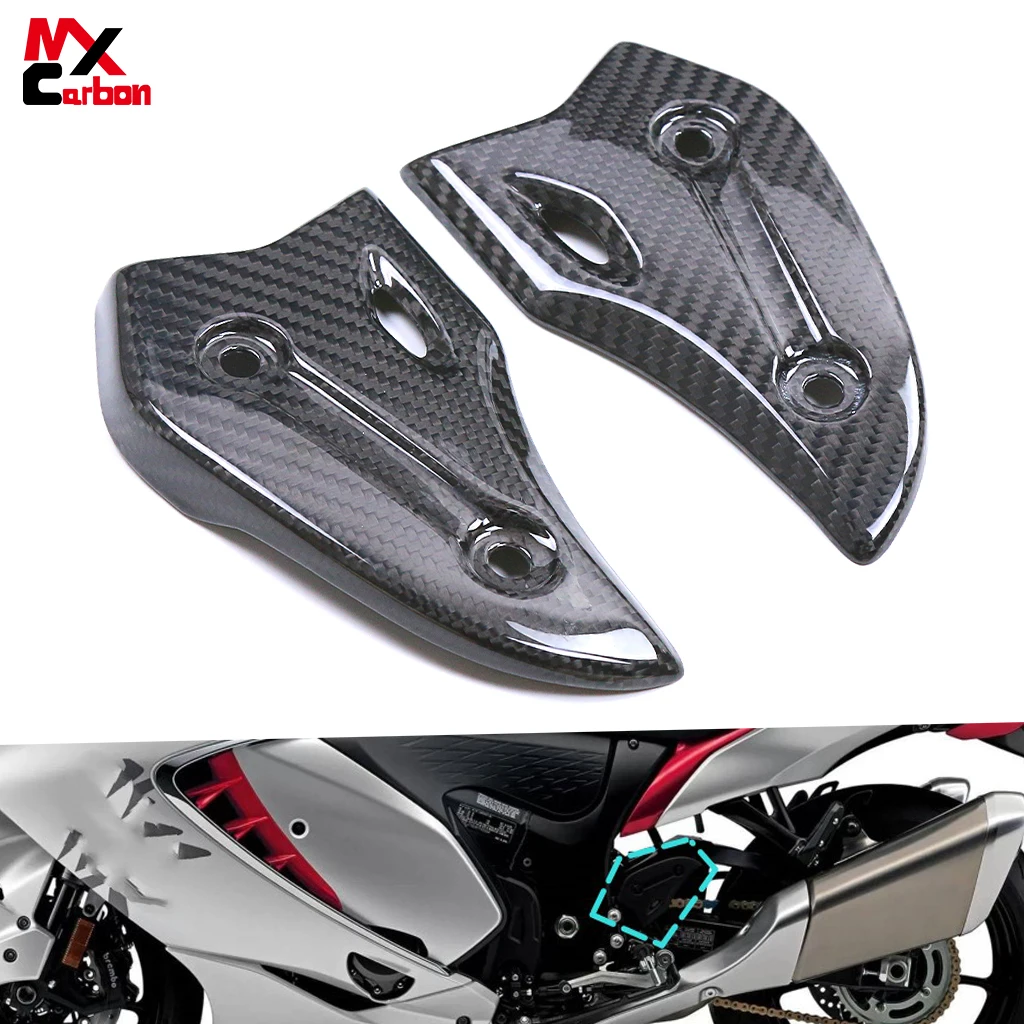 

Motorcycle Rear Heel Guards Cowls for Suzuki hayabusa GSX1300R 2021 2022 2023 Real Carbon Fiber Foot Wing Protector Fairings