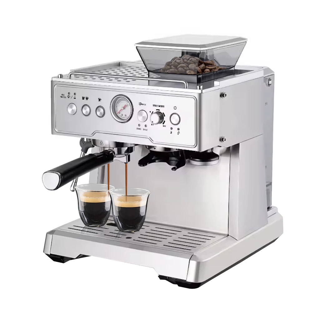 

Factory Wholesale Electric Smart Portable Coffee Make Professional Espresso Semi-Automatic Coffee Machine with Bean Grinder