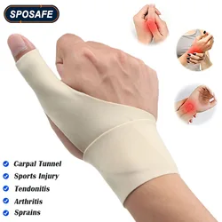 1 Stuks Duim Polssteun Riem Pols Compressie Mouw Spalk Voor Verstuikt, Tendinitis, Carpale Tunnel,Hand Gewrichtspijn, Artritis