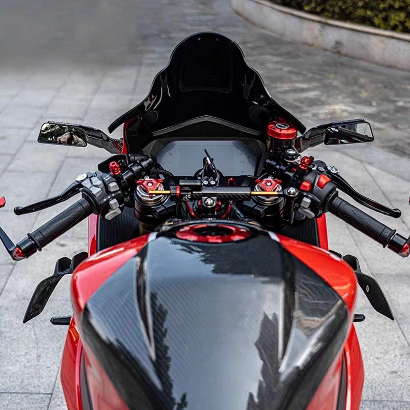 Modified Motorcycle Side Mirror Sports Car Fixed Wing Rearview Mirrors For Kawasaki Ninja Ninja 250 300 400 ZX-6R ZX-4R ZX-10R - Image 4