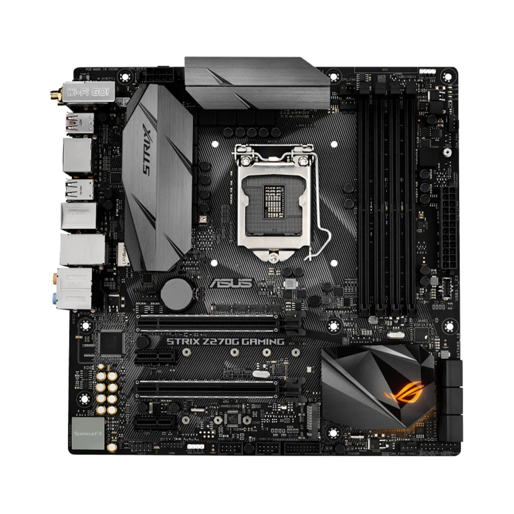 Imagem -02 - Placa-mãe Gamer Asus-strix Z270g Chipconjunto Z270 Soquete Lga 1151 para Cpu 6th 7th Gen Core Micro Atx Form Factor 4ddr4