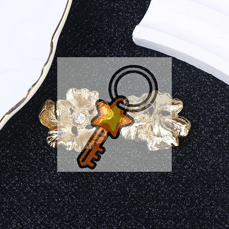 

10Pcs Alloy Rhinestone Flower For DIY Jewelry Handmade Craft Making For Hairpin Clothing Bag Decor Accessories