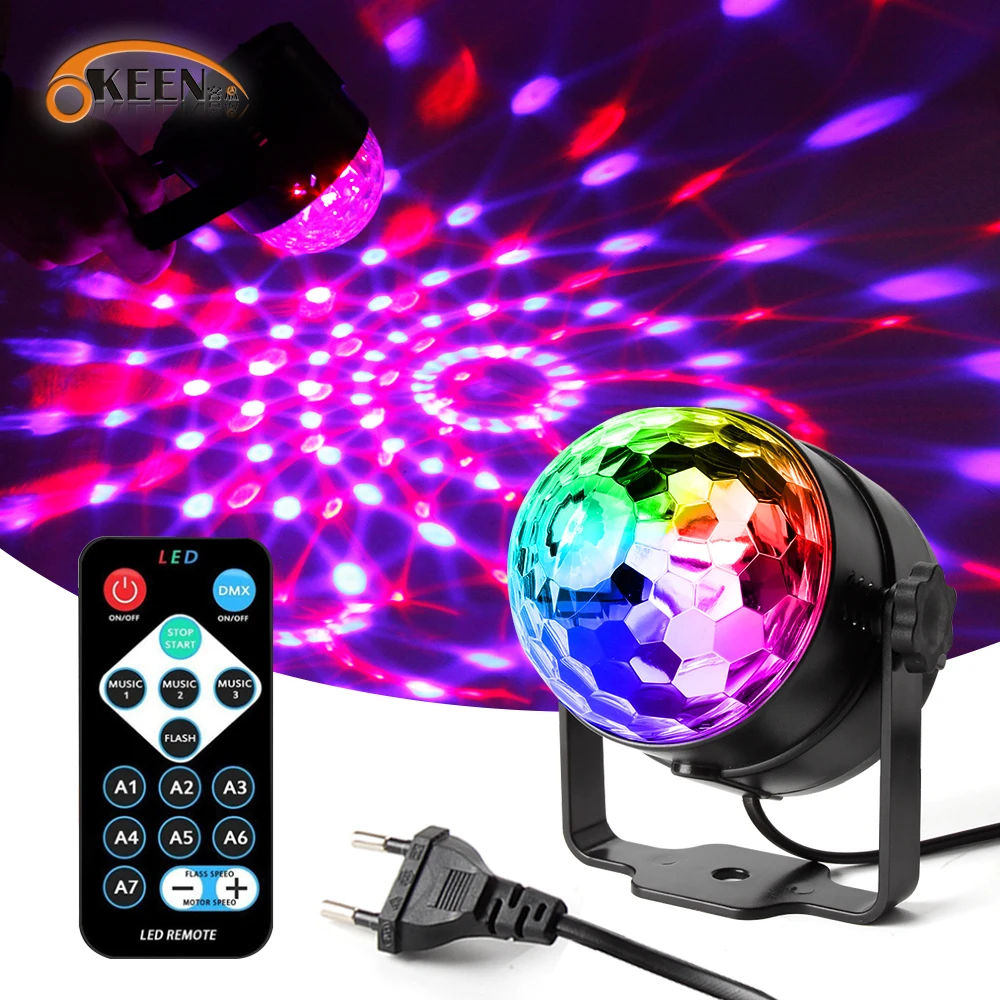 

LED Car Starry Sky Lamp Disco Stage Light RGB Car Interior Roof Star Ambient Light With Remote Control For Car Home KTV DJ Party