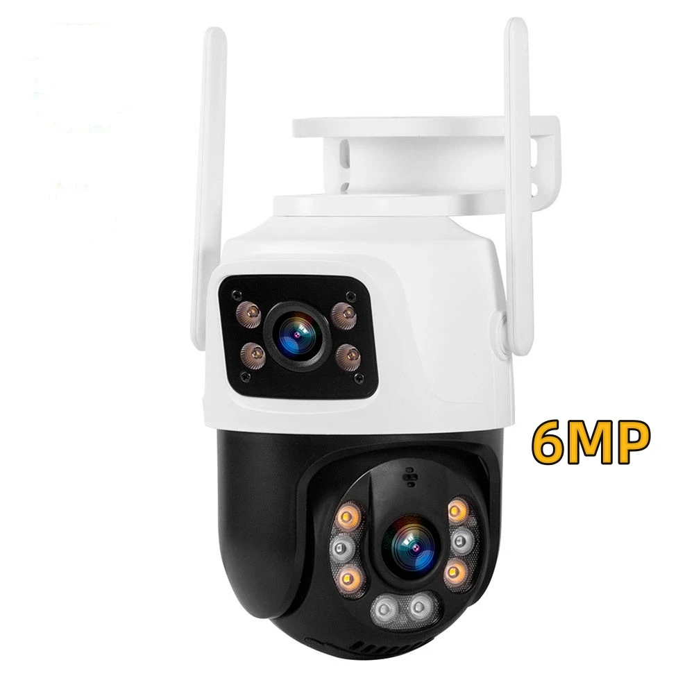 

2025 hot sale 6MP AI Motion Tracking Ip De Cctv Dual Lens Outdoor Ptz Home Security Wifi