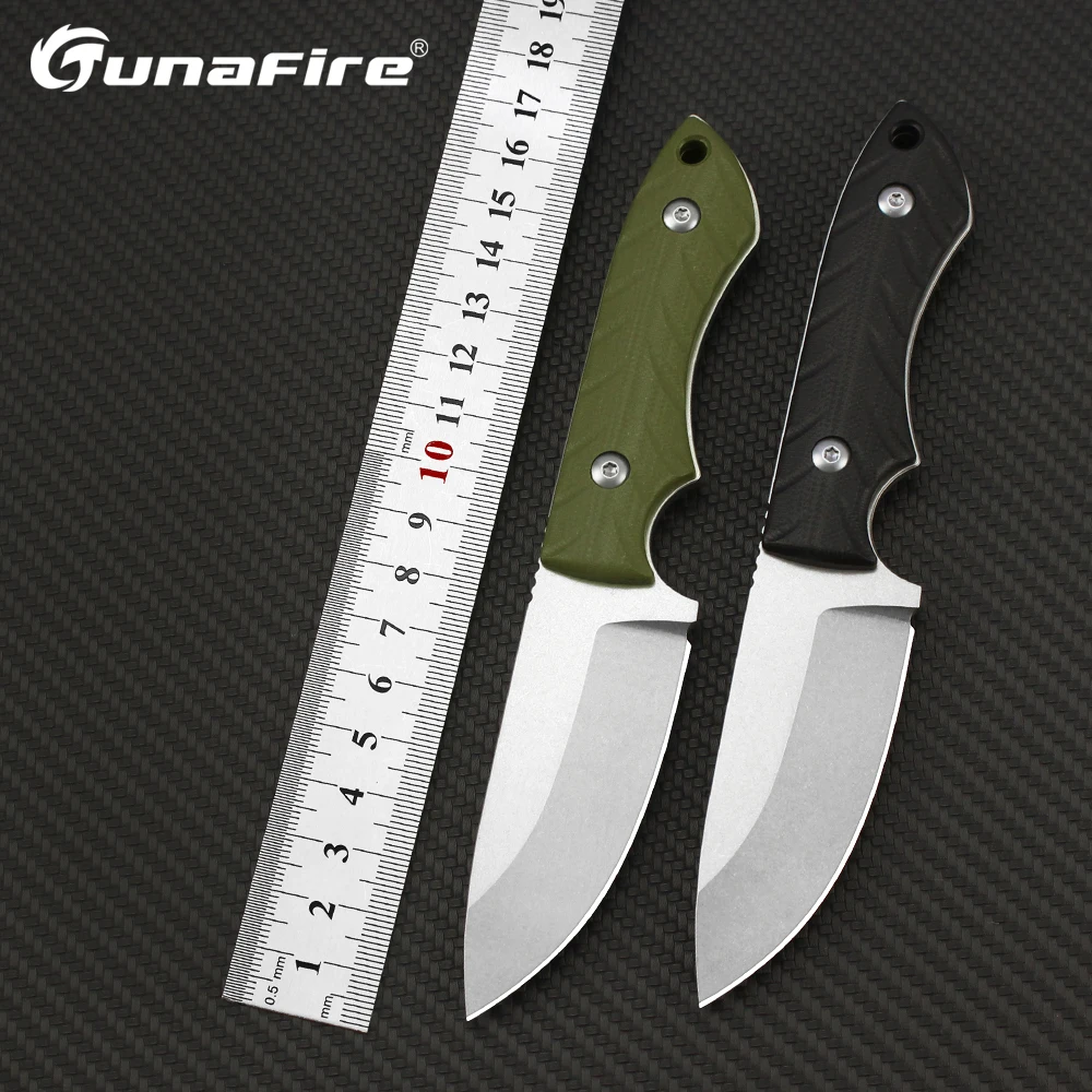 14C28N Steel Fixed Blade Knife G10 Handle Outdoor Camping Bushcraft Knifes Samll Straight Hunting Knives for Men EDC Hand Tools