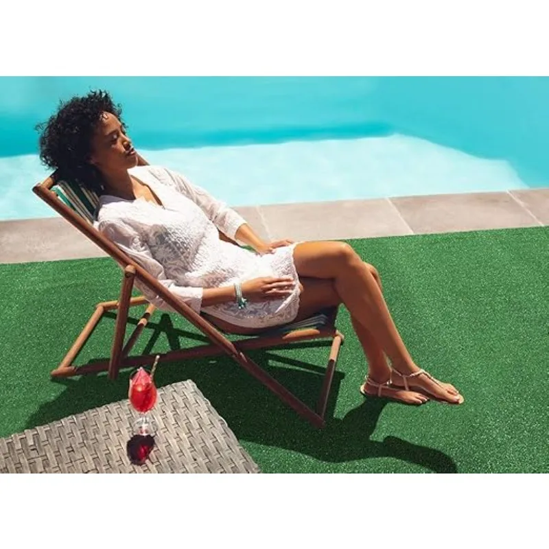 Traseiro artificial ao ar livre com suporte marinho – Jardim Verde 6 pés x 10 pés – Série Spectrum 0,25 polegadas