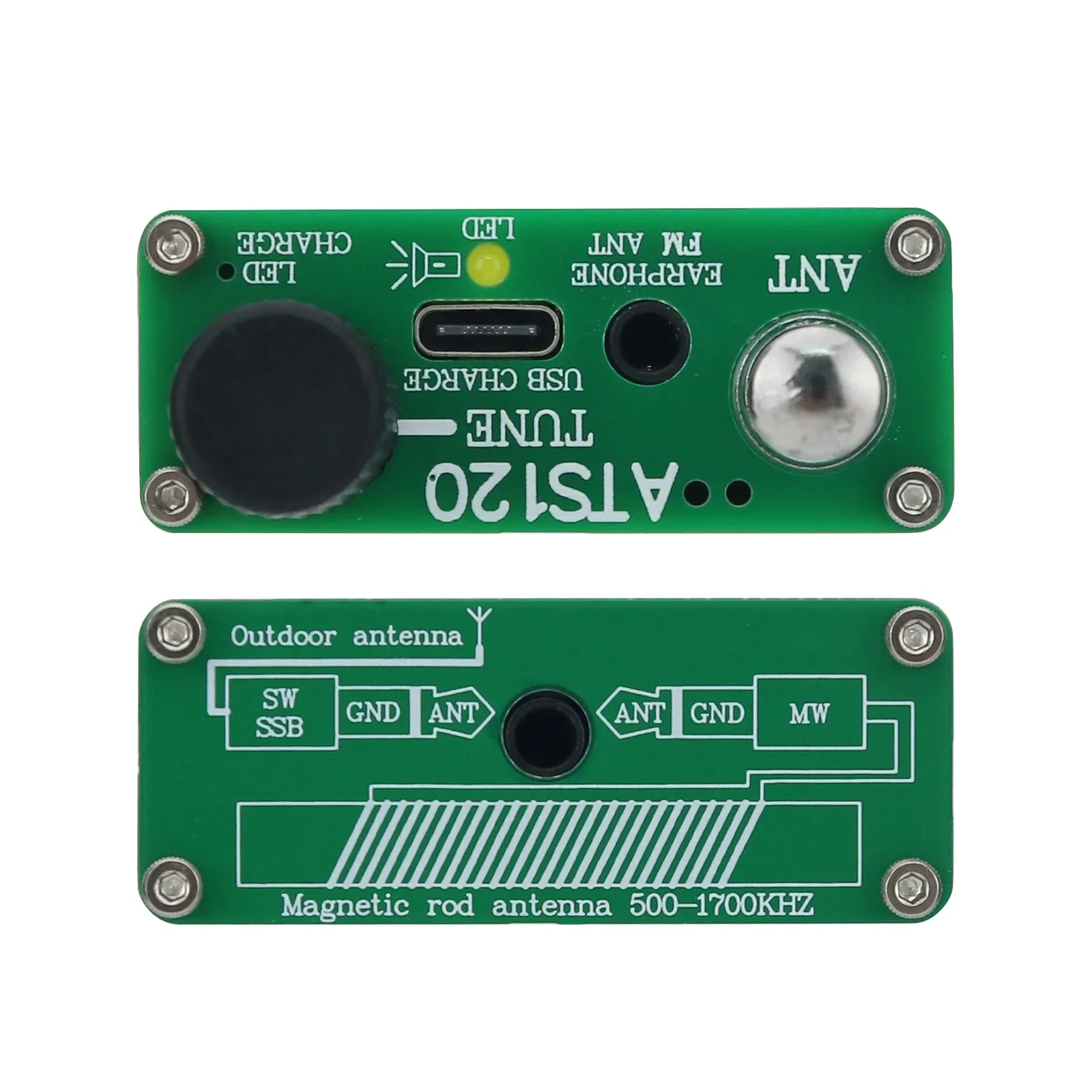 ATS120 Pocket  Portable Radio Receiver Full Band FM AM Radio with TFT 2.4-inch Color Touch Screen Personal Use