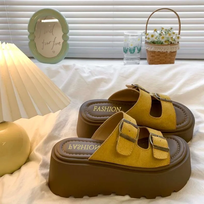 

Новые летние женские сандалии с овальной подошвой, модные сандалии на подошве 7 см, женская обувь для отдыха и отдыха на пляже