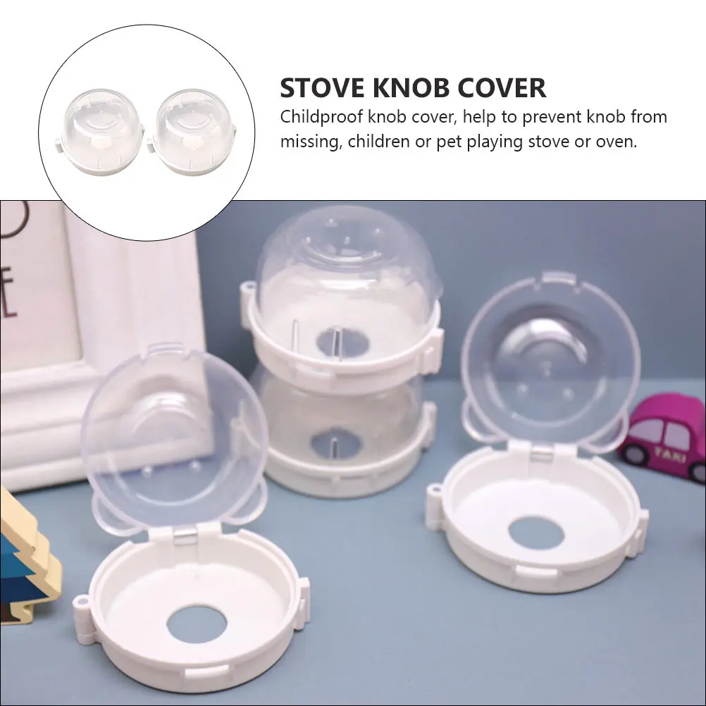 

2Pcs Clear Stove Knob Protective Cover Child Proof Kitchen Safety Guard Gas Knob Cover Wear Resistant Transparent Cooker Lock