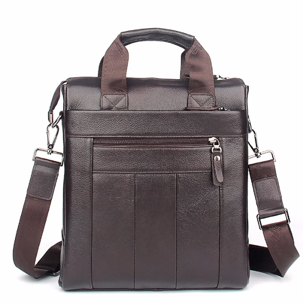 Genuine Leather Tote Handbag Messenger Briefcase Bag for Men Fashion Male Real Cowhide Business Cross Body Shoulder Bags