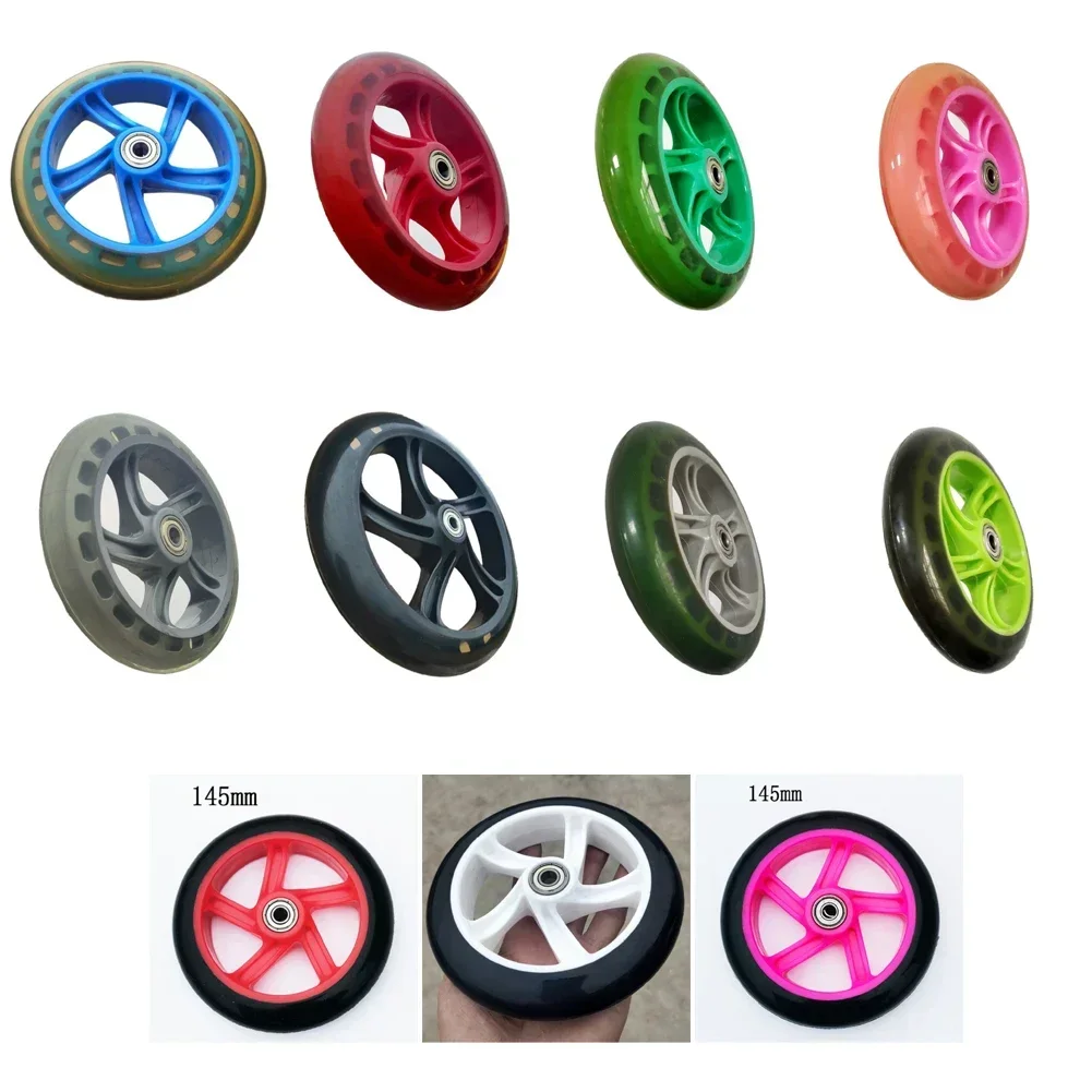 Scooter Wheel 6 Inch Mute Wheels With Bearing 145mm Universal For Wheelchair Foot Scooters Trunk Cycling Accessories