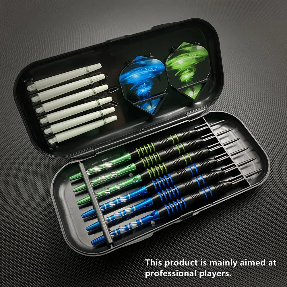 Updated 6pcs/set Tungsten Steel Needle Darts Gift Box Set with Grindstone for High-quality Dart Game Competition 22g