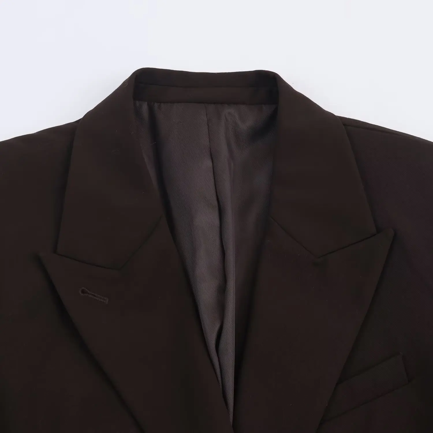 Autunno Inverno Moda Giacca doppiopetto ampia Pantaloni a gamba dritta tinta unita Pantaloni a due pezzi Set Blazer casual da donna