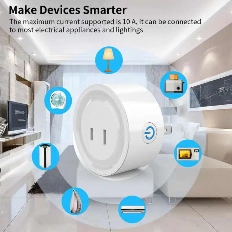 Imagem -06 - Tuya Wifi Smart Plug 10a jp Smart Plug Controle Remoto ai Speaker Controle de Voz Contagem Regressiva Smart Life App Funciona com Alexa Google