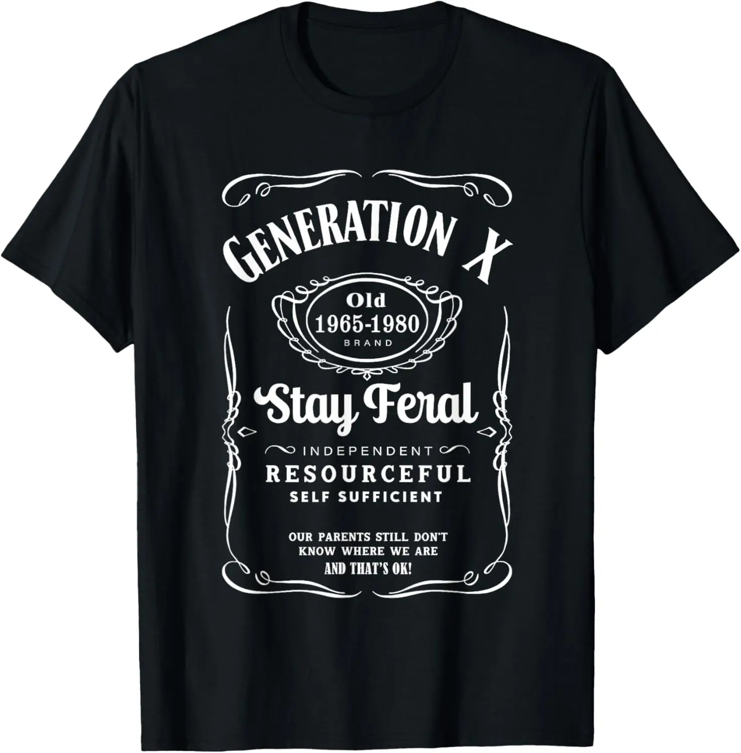 Винтажная футболка с цитатой GenerationX Stay Feral GenX Feral Generation