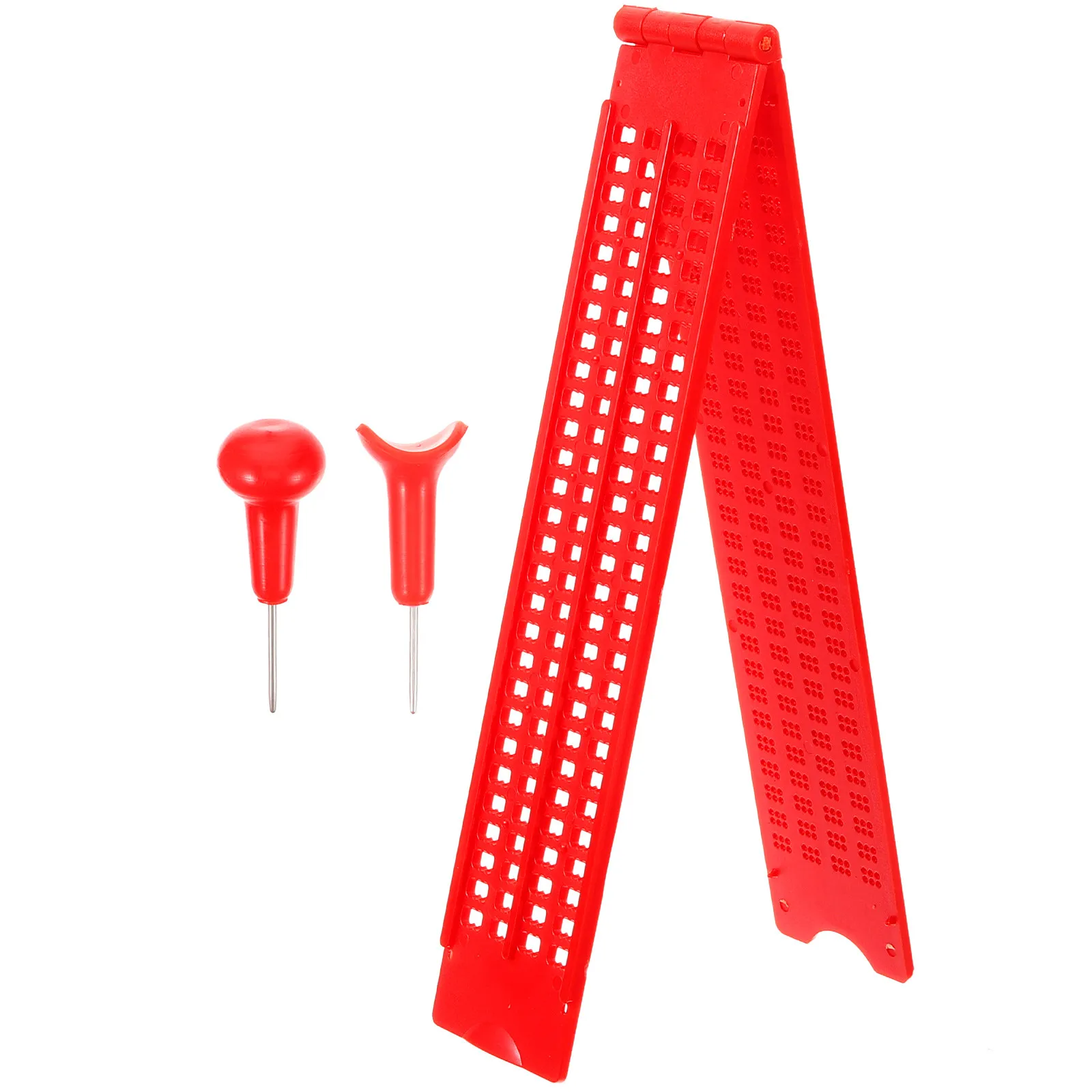 1Set Braille Writing Plastic Sturdy Lightweight Portable Braille Stylus Kit for Blind Learning Practice